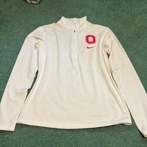 Nike Dri-Fit women’s Ohio State white quarter zip size large